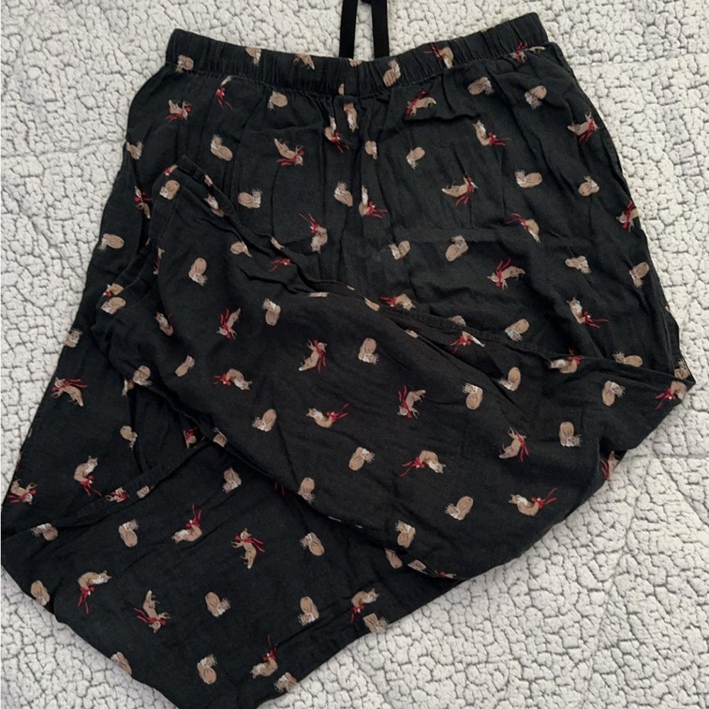 Black Pajama VICTORIA SECRET Pants with Animal Print - Picture 2 of 7